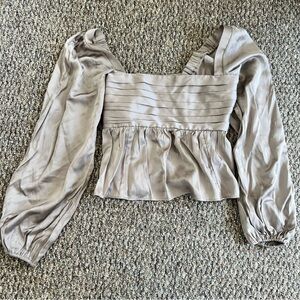 Abercrombie Emerson Satin Long Sleeve